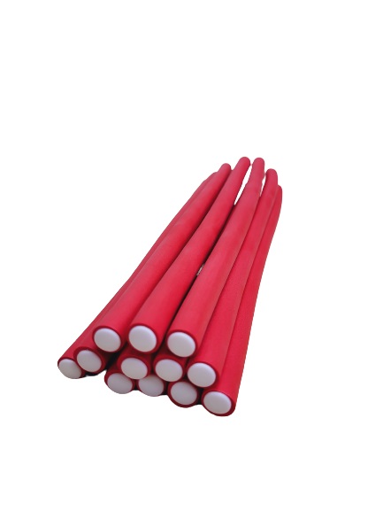 Papiloty  13mm x 25cm czerwone 12szt.