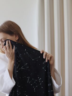 Ręcznik do włosów z materiału bambusowo-algowego kosmos liqen