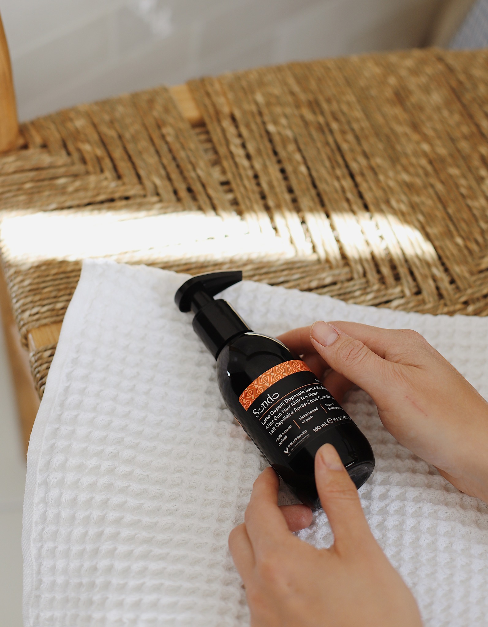 Mleczko bez spłukiwania do włosów po ekspozycji na słońcu Sun Ritual Sendo 150ml