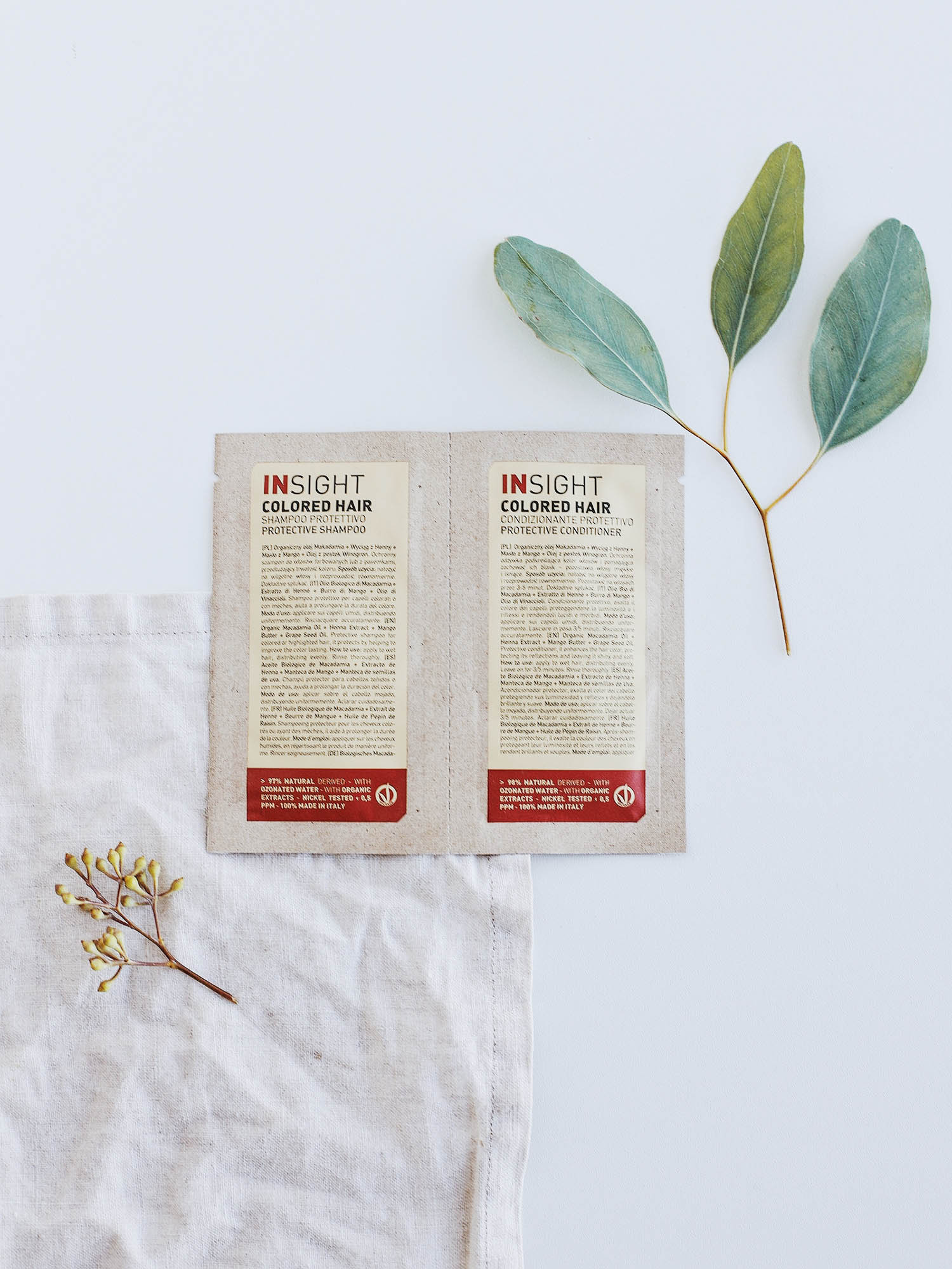 PROTECTIVE SHAMPOO + CONDITIONER - Próbka szampon + odżywka do włosów farbowanych  INSIGHT 10ml+10ml