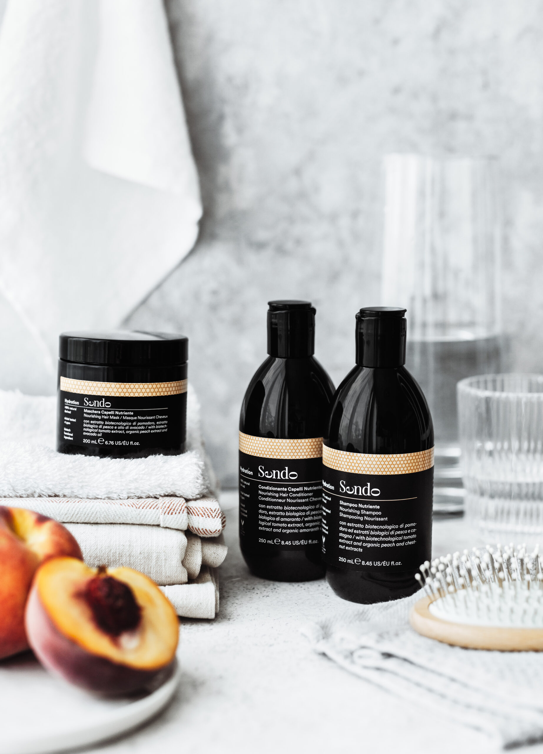 Zestaw do pielęgnacji suchych włosów: szampon, 250 ml + odżywka, 250 ml + maska, 200 ml Sendo